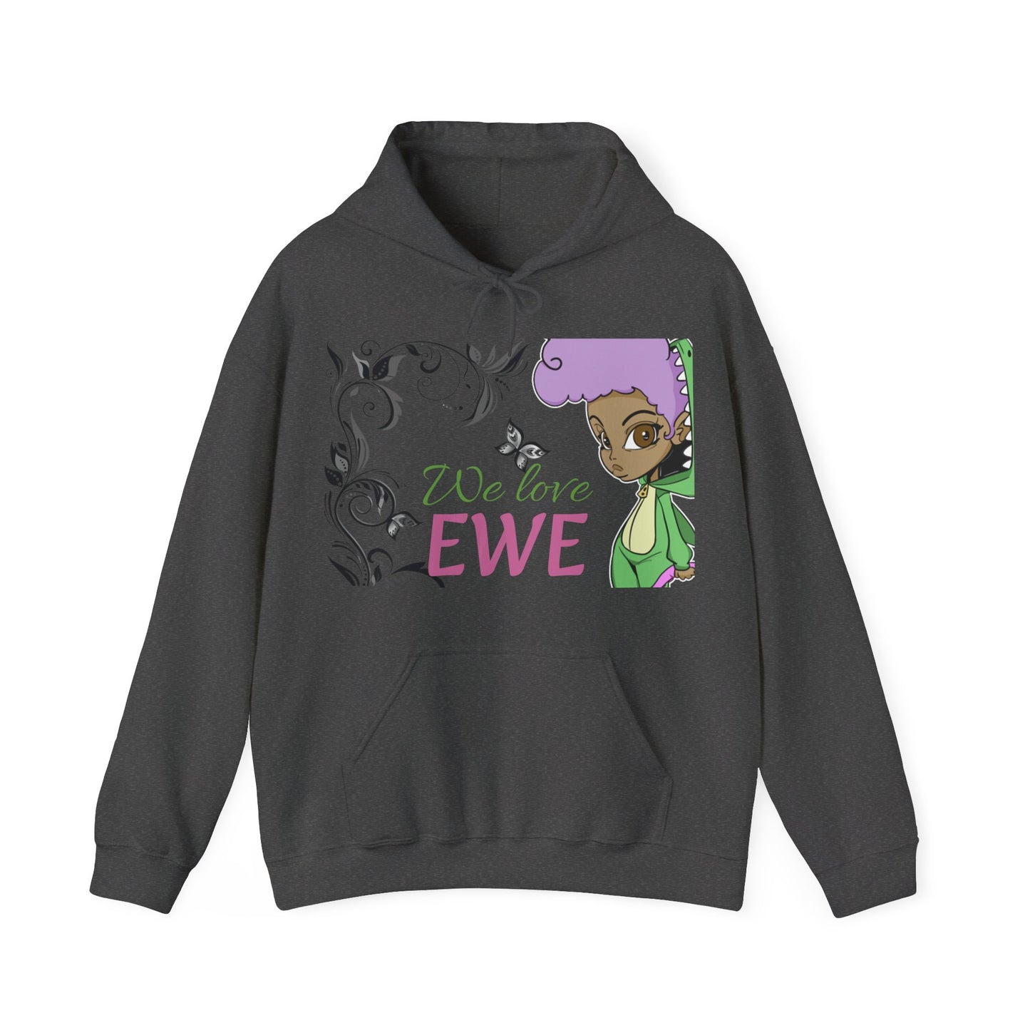 AQUA-TERRESTRIALS WE LOVE EWE Unisex Heavy Blend™ Hooded Sweatshirt