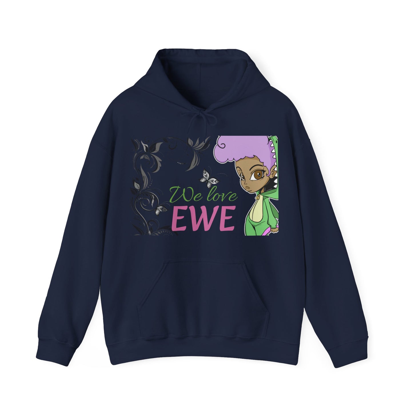 AQUA-TERRESTRIALS WE LOVE EWE Unisex Heavy Blend™ Hooded Sweatshirt