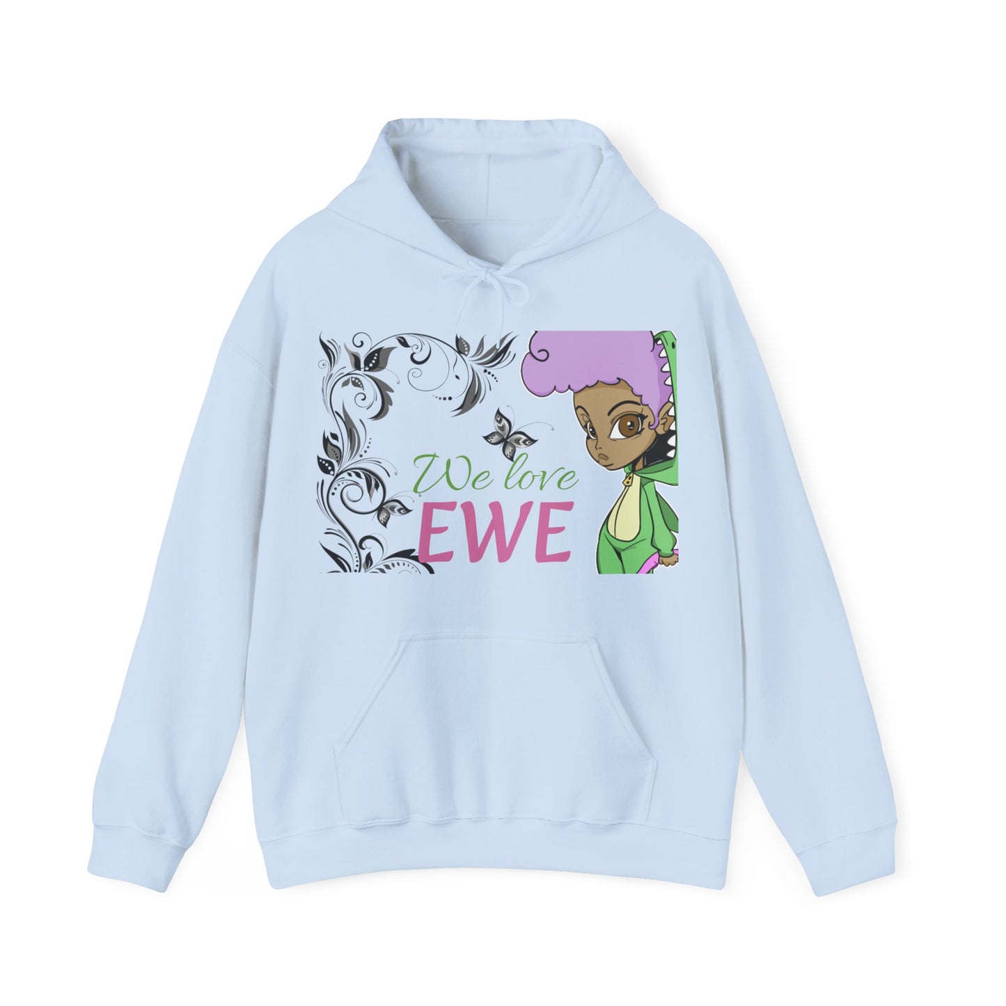 AQUA-TERRESTRIALS WE LOVE EWE Unisex Heavy Blend™ Hooded Sweatshirt