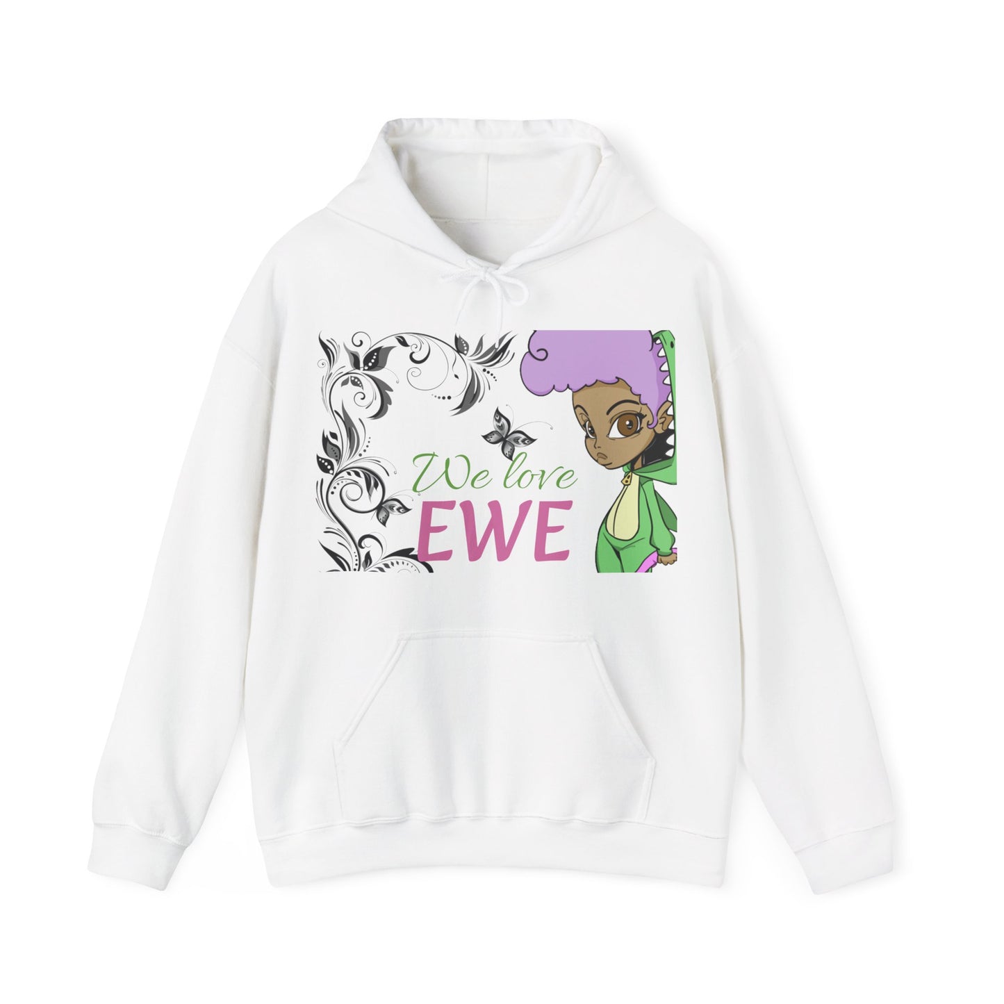 AQUA-TERRESTRIALS WE LOVE EWE Unisex Heavy Blend™ Hooded Sweatshirt